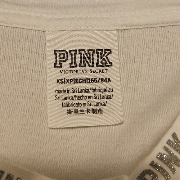 Victoria's Secret  Blue Rhinestone Dog Bling Shirt Long Sleeve White Cotton XS - Picture 9 of 9